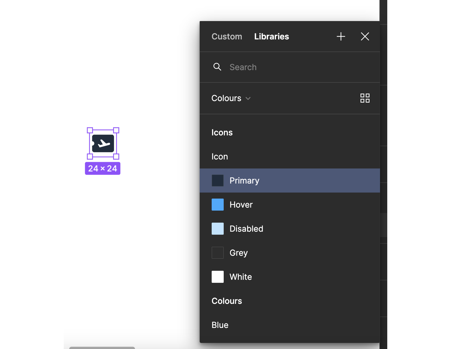 Using colors grouped on interactions of icons, and types of icons: regular, detailed, illustrations