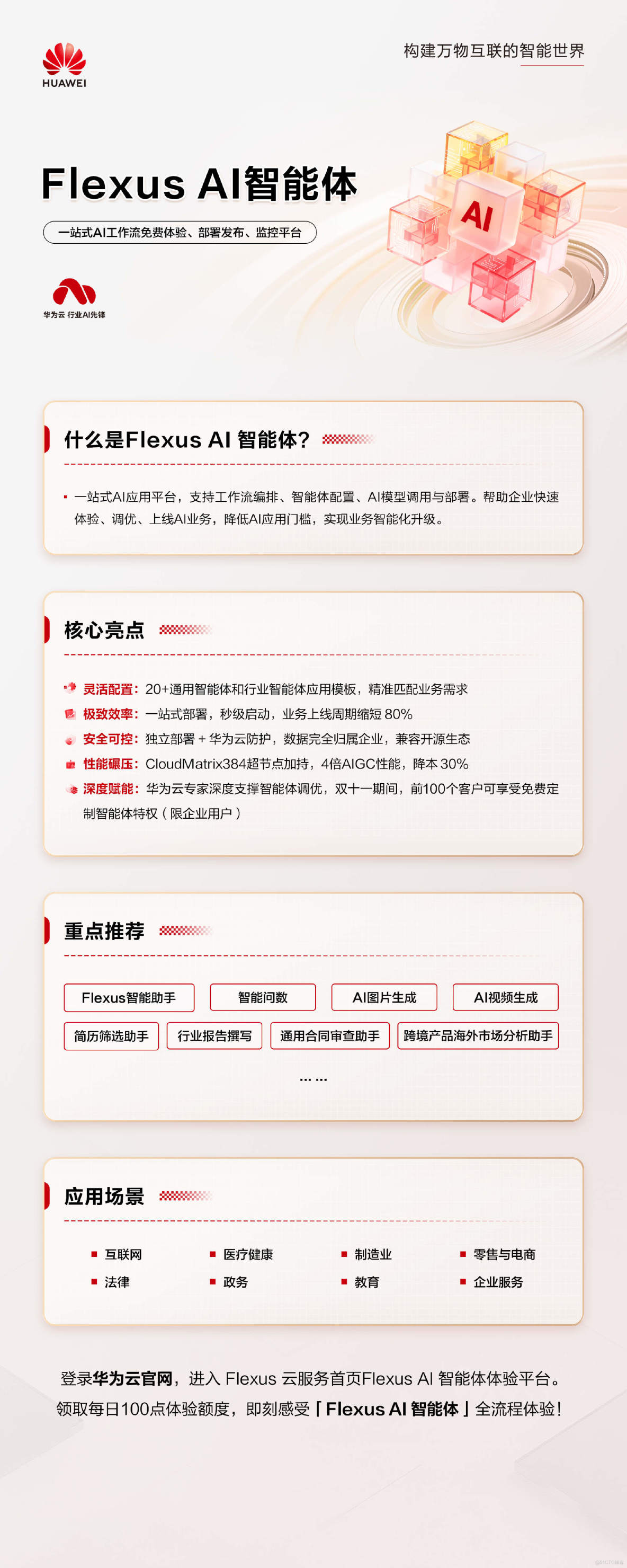 華為雲Flexus AI智能體“0門檻”免費體驗，五大特性掀起AI轉型潮_人工智能