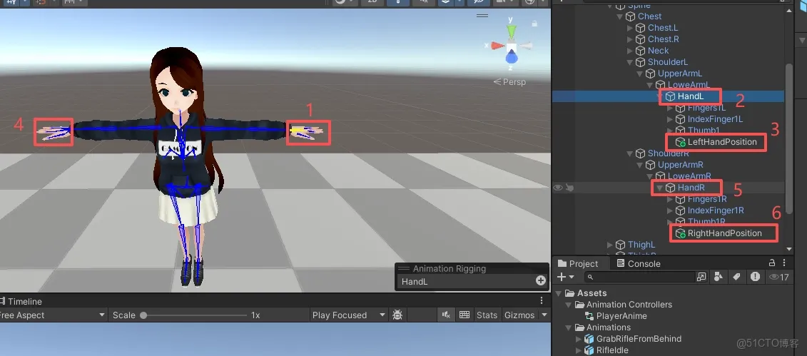 【Unity3D實例-功能-拔槍】角色拔槍（三）IK的使用-緊握武器_unity_04
