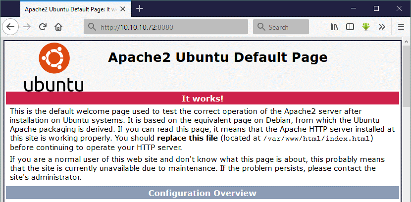 虛擬框網絡設置 – 已成功創建 HTTP 端口轉發規則