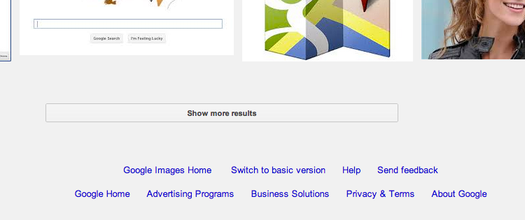 Hybrid Infinite Pagination on Google Images