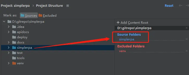 pycharm source folder snapshot