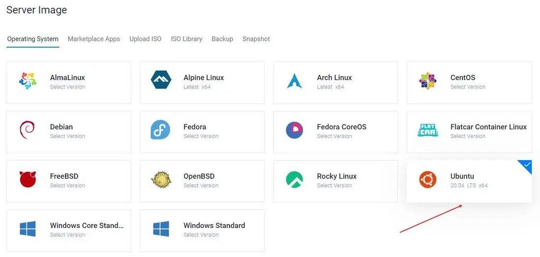 選擇VPS系統鏡像