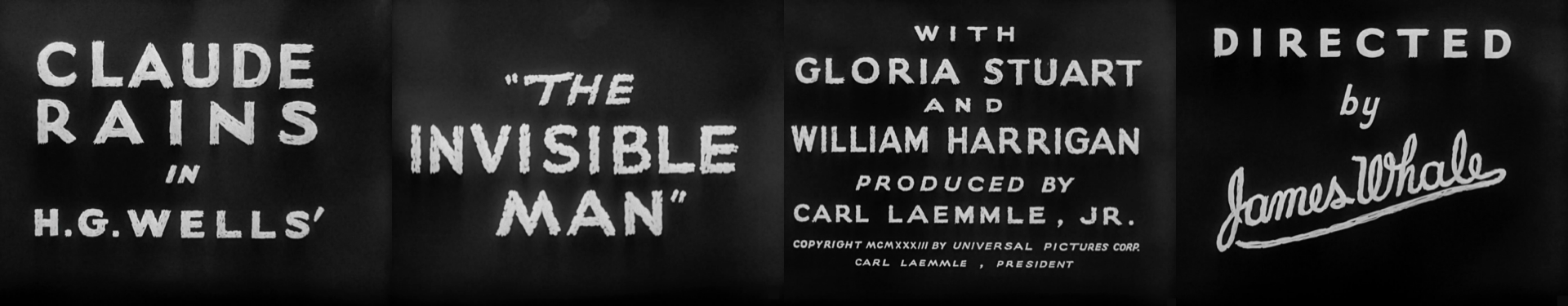 Typographic title cards from the early years of cinema