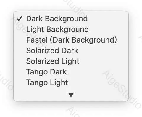 iTerm2 內置顏色預設 —— From AigeStudio