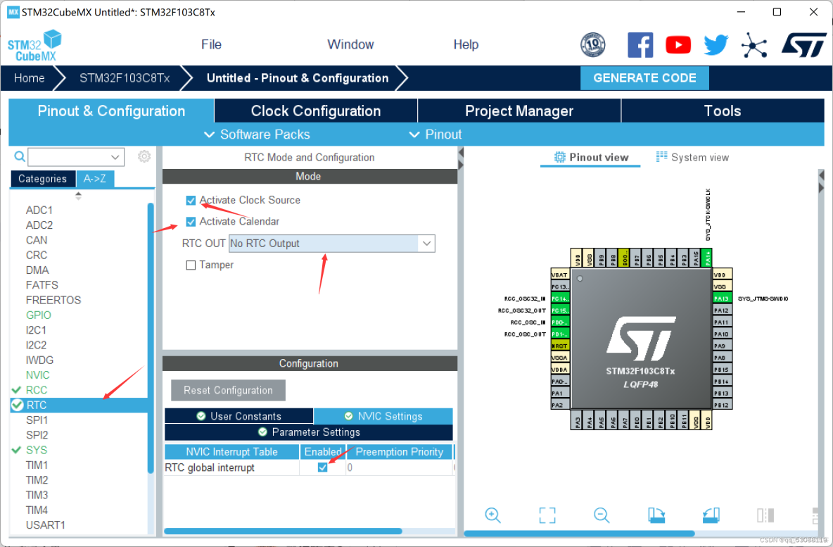 在STM32Cubemx中開發STM32H750 RTC為什麼沒有配置日曆選項_2d_06