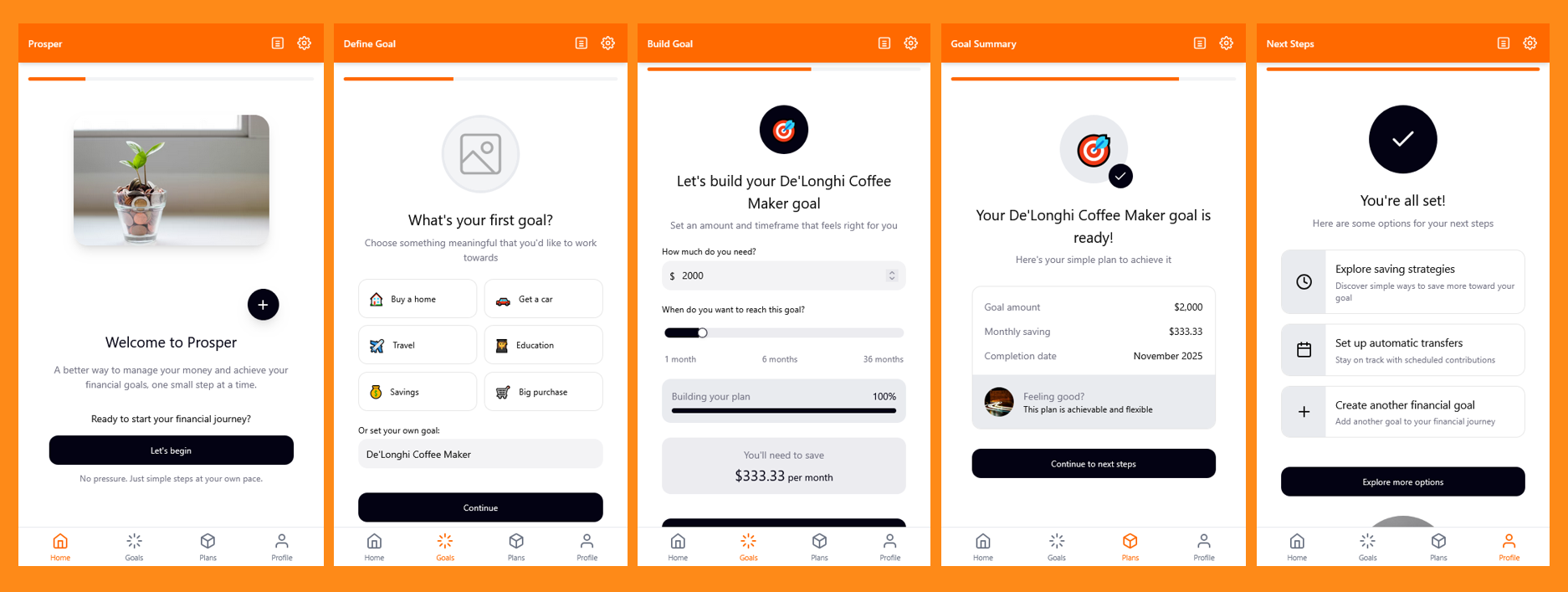 Finalized prototype screenshots from the interactive Figma Make prototype