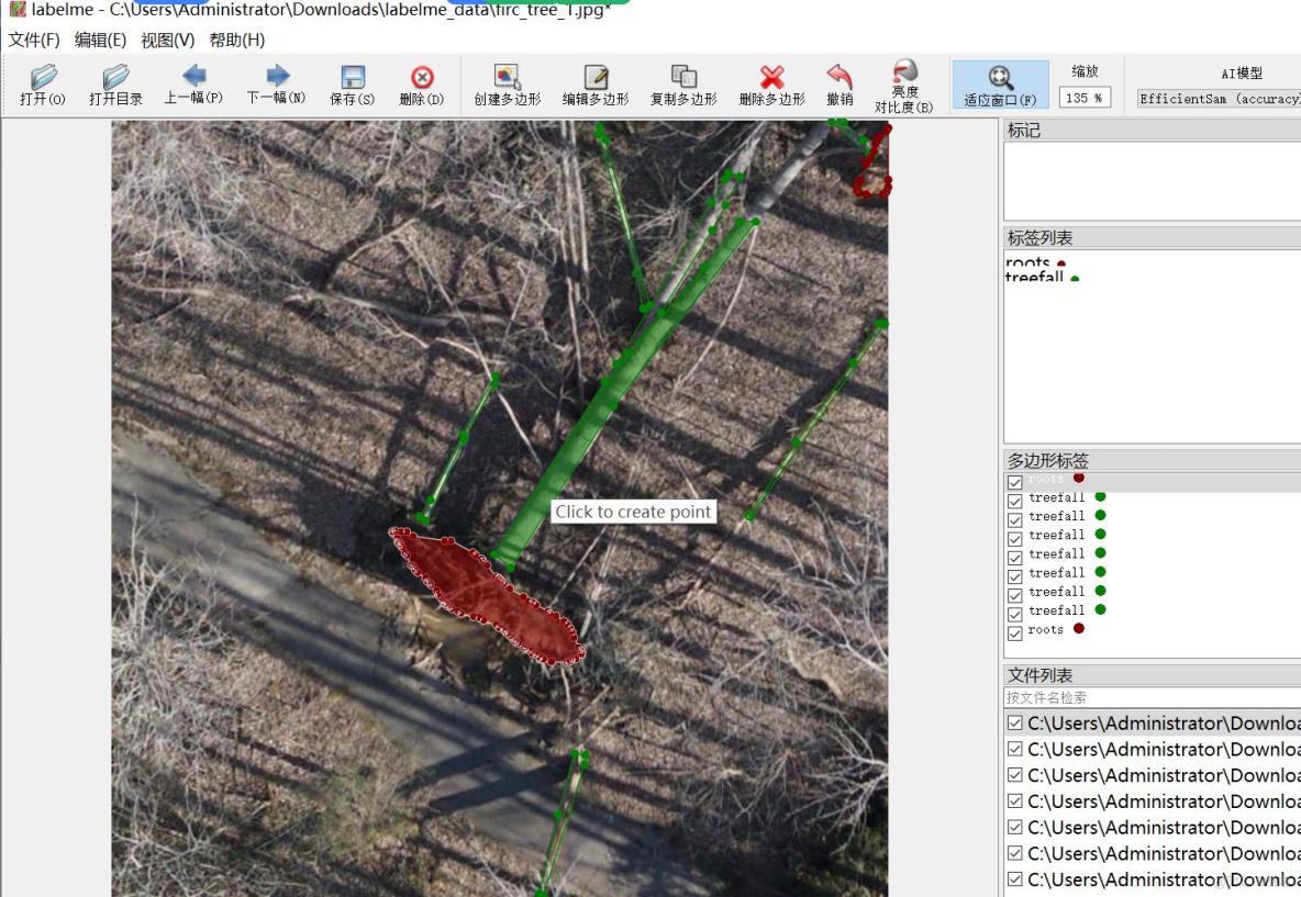無人機視角森林倒樹識別分割數據集labelme格式5018張2類別_json_05