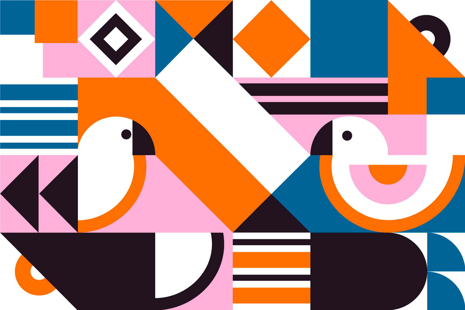 Abstract geometric illustration example