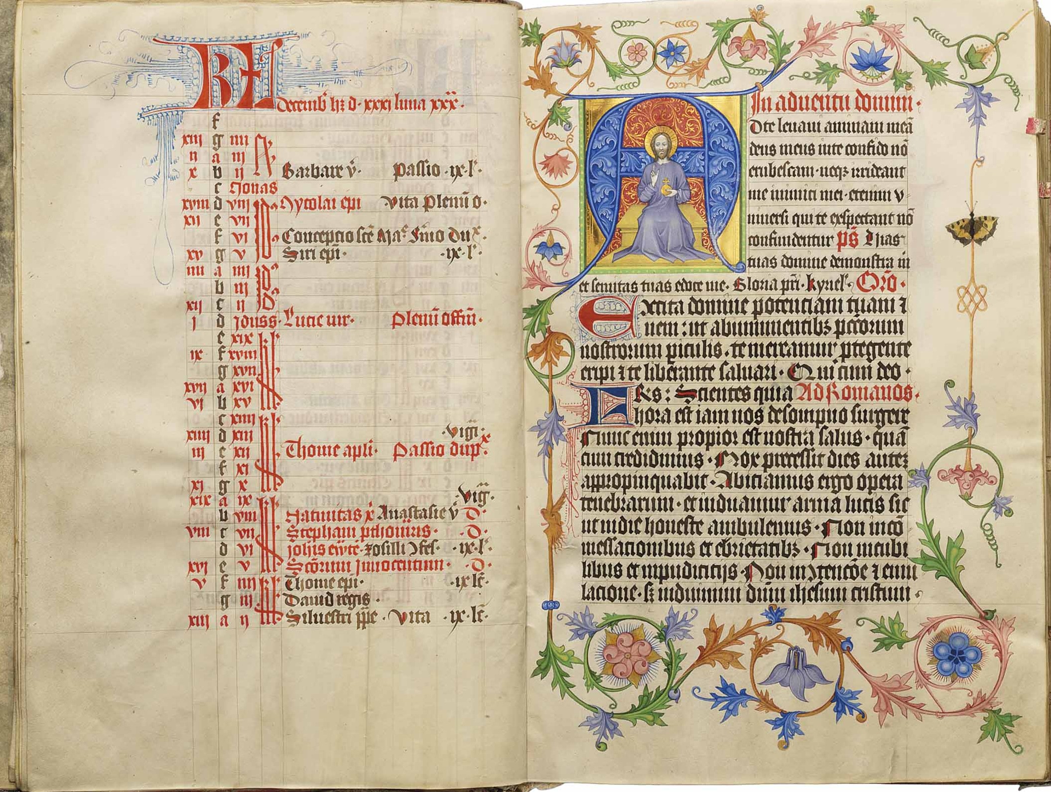 An illuminated manuscript