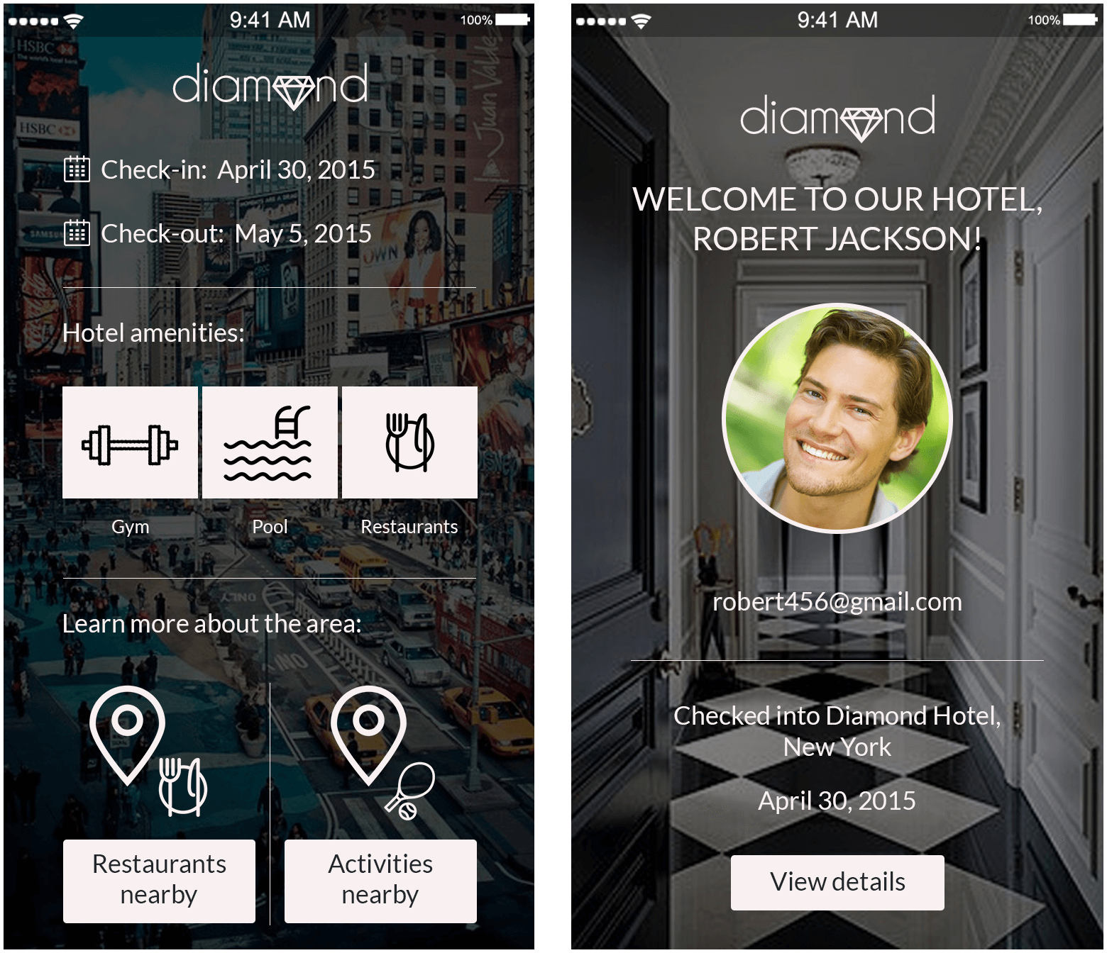 Hotel app prototype