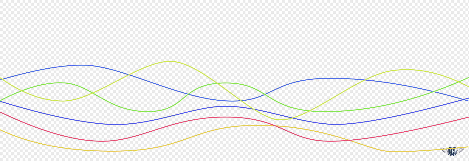 Sheet music stave lines (wavy)