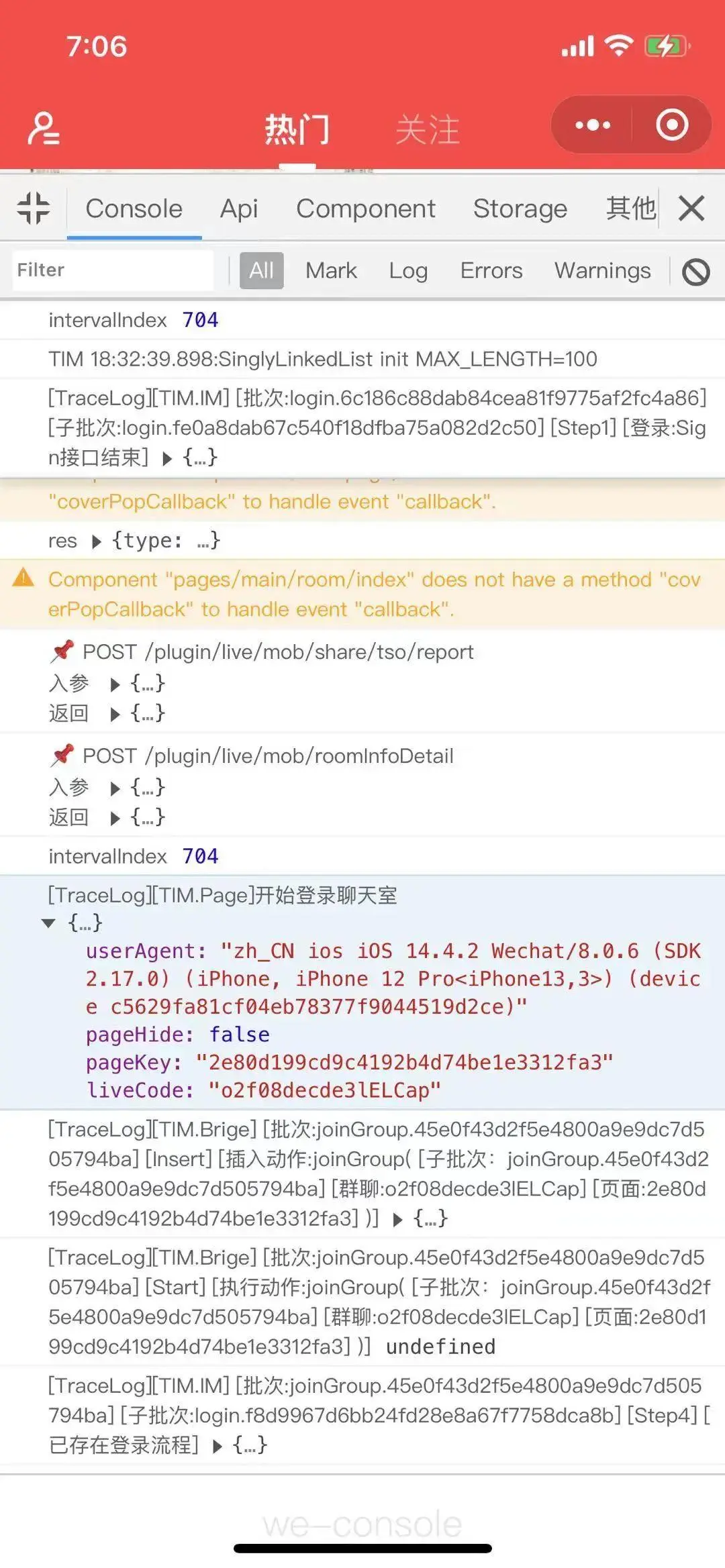 Console選項卡界面