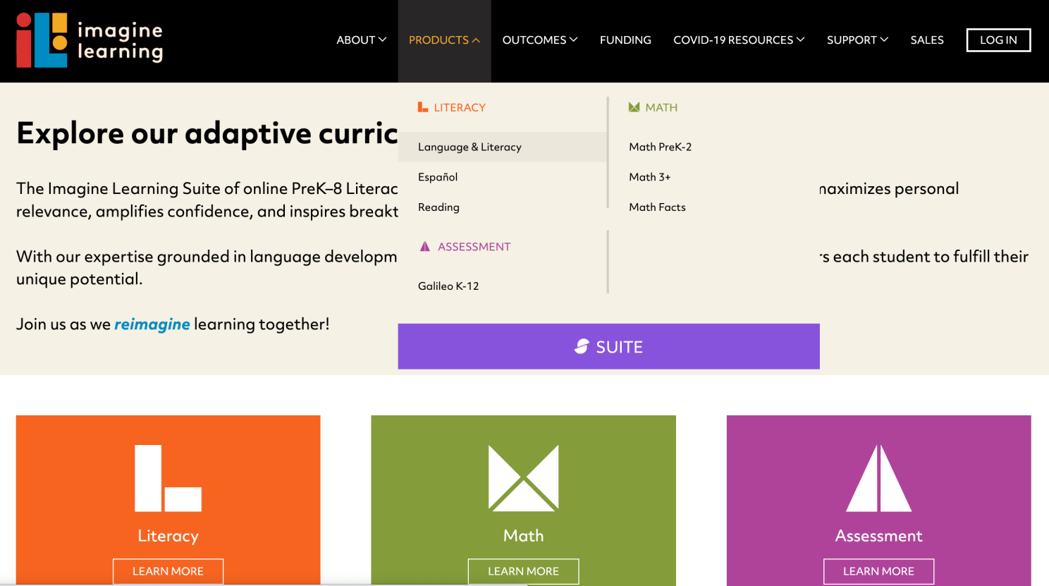 Example of a poor contrast between the sticky sub-menu-navigation and the content area