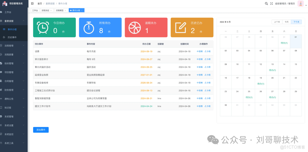 開源|一款工程投標項目管理辦公系統，支持投標，項目管理，合同管理，財務收支核算，審批等功能_項目管理_03