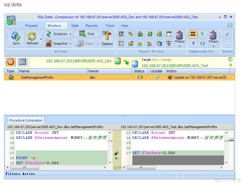 sql server比對兩個查詢結果的差異 sqlserver對比兩個數據庫_sql server_04