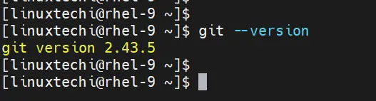 Git Version After Installing From Package Manager