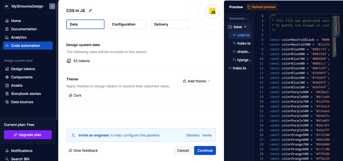 Supernova Code Automation screen
