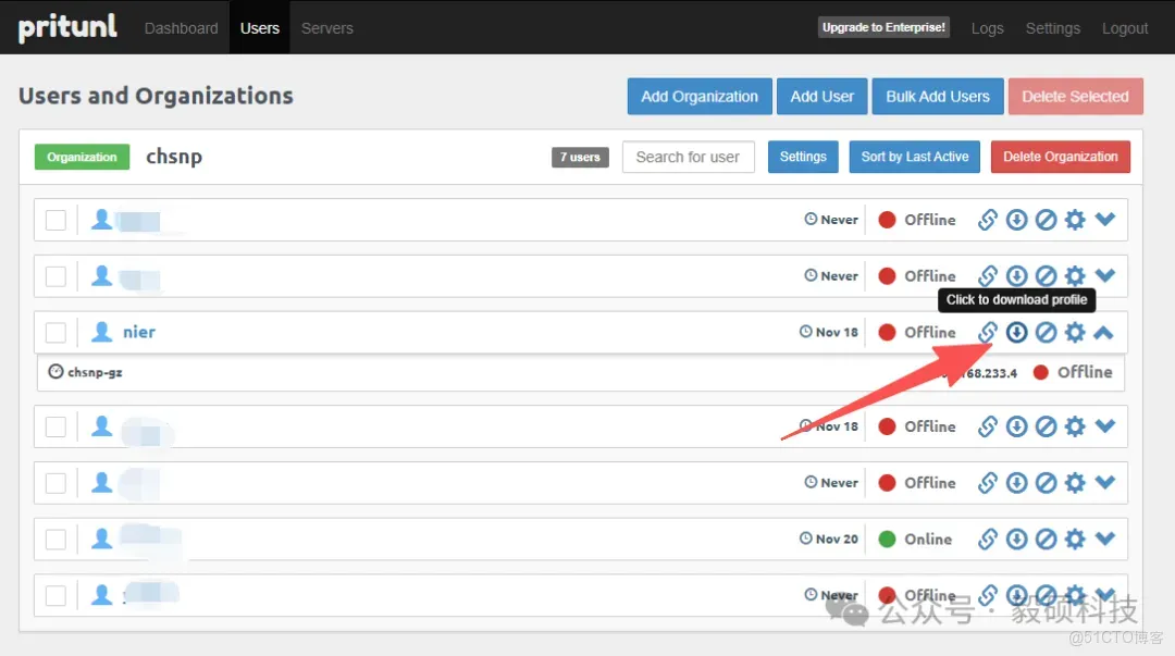 毅碩HPC | Pritunl + ECS + Frp 搭建遠程辦公VPN_pritunl_08