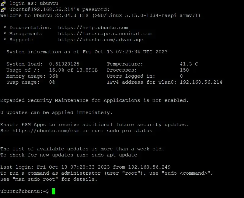 樹莓派第一次登陸ubuntu界面