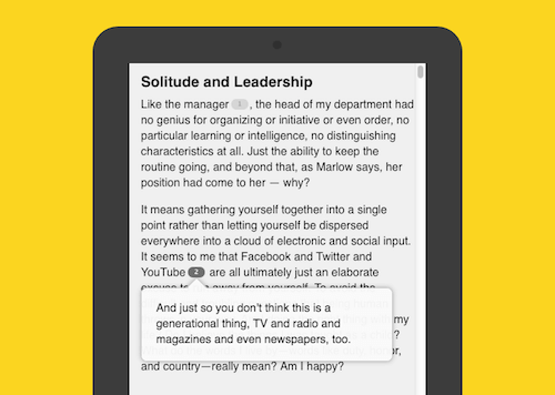 Footnotes as pop-overs