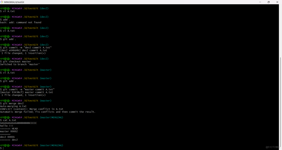 Git 教程之分支管理詳解_相關技巧_git_19