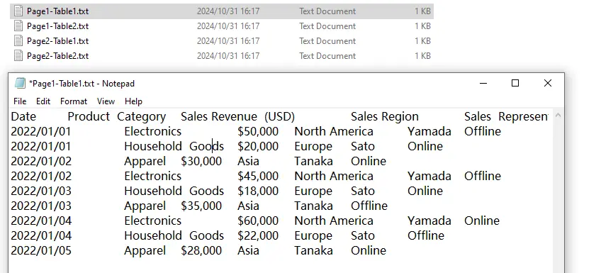 Python提取PDF表格到文本文件