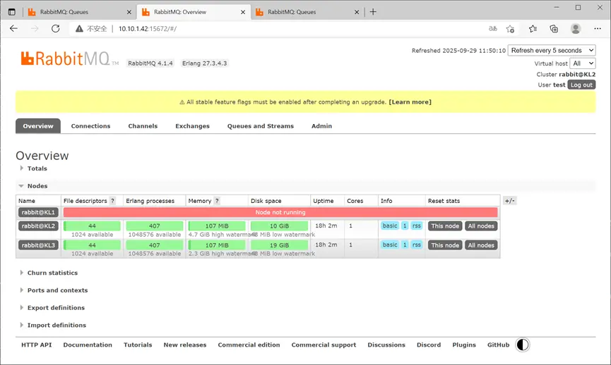 三機故障集羣狀態