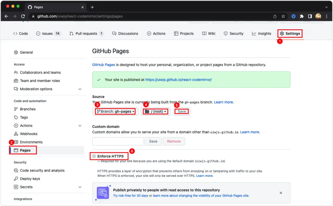 配置GitHub靜態資源所在的位置