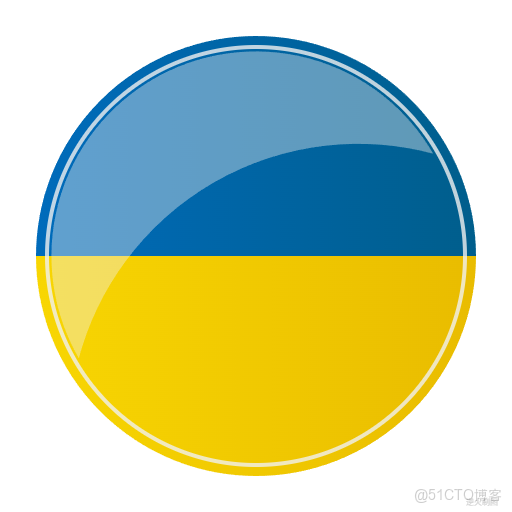 【Canvas與旗幟】烏克蘭旗圓盤_canvas