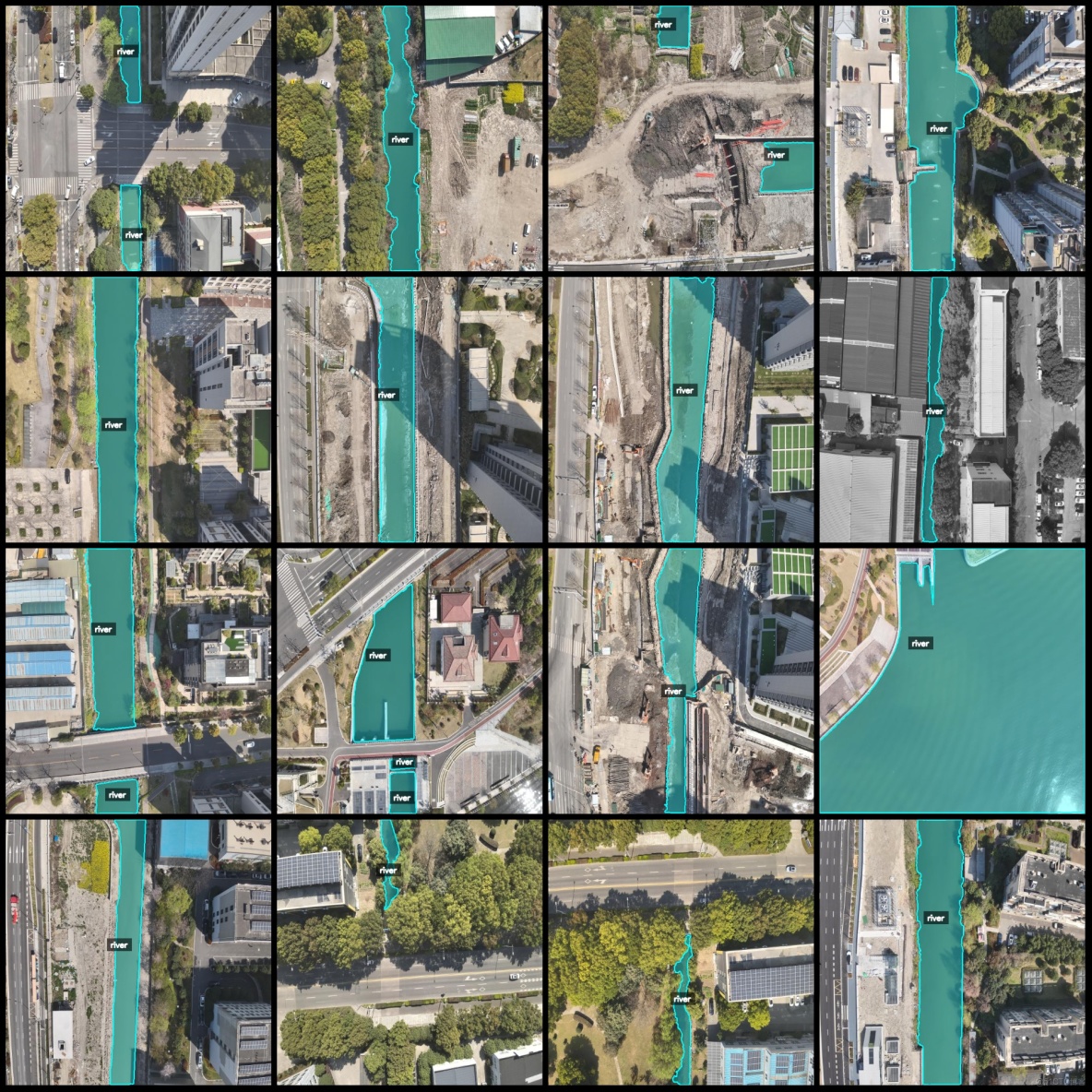 無人機視角航拍巡檢河道識別分割數據集labelme格式646張1類別_數據集_04