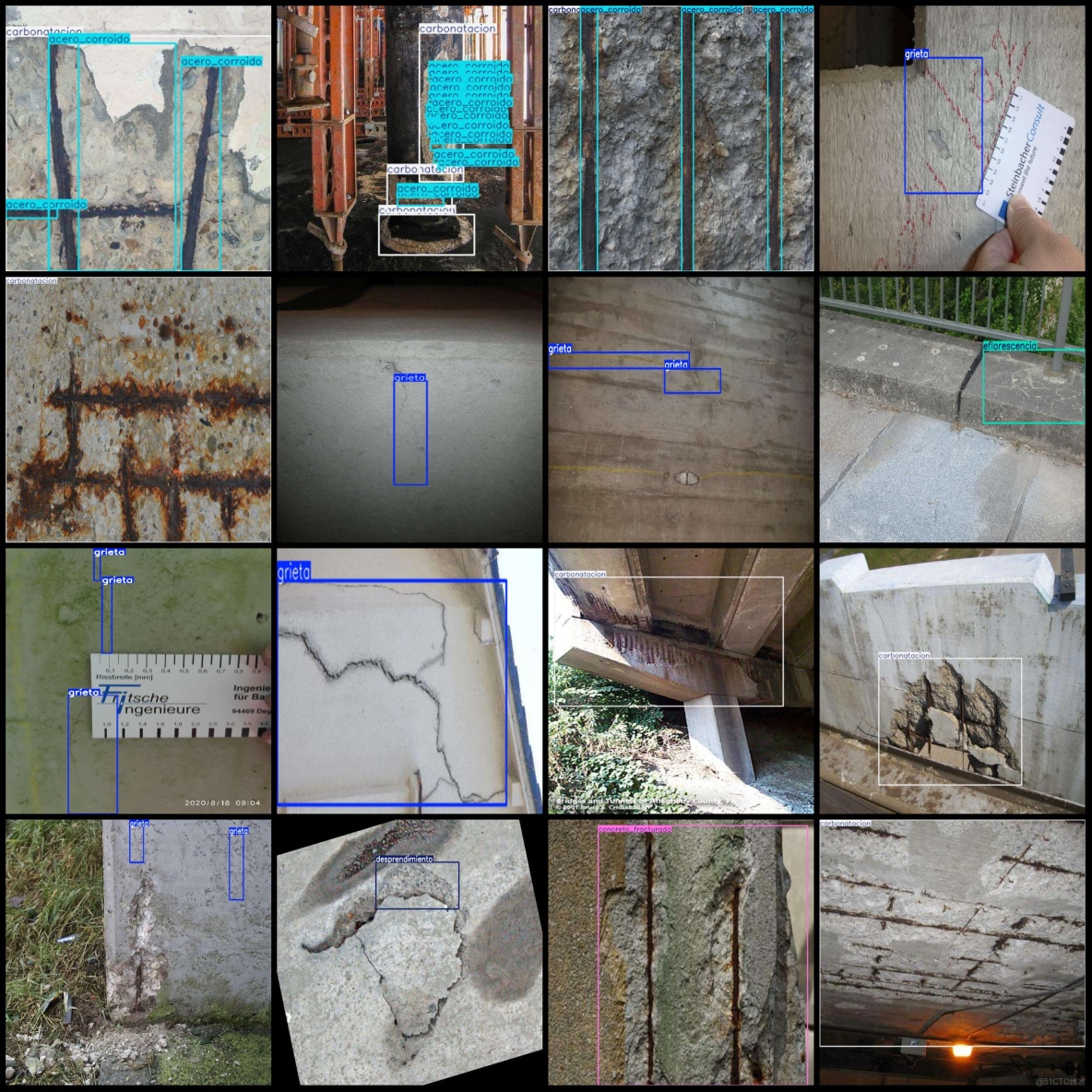 建築物混凝土裂縫剝落泛鹼碳化缺陷識別檢測數據集VOC+YOLO格式5275張10類別_數據集_04