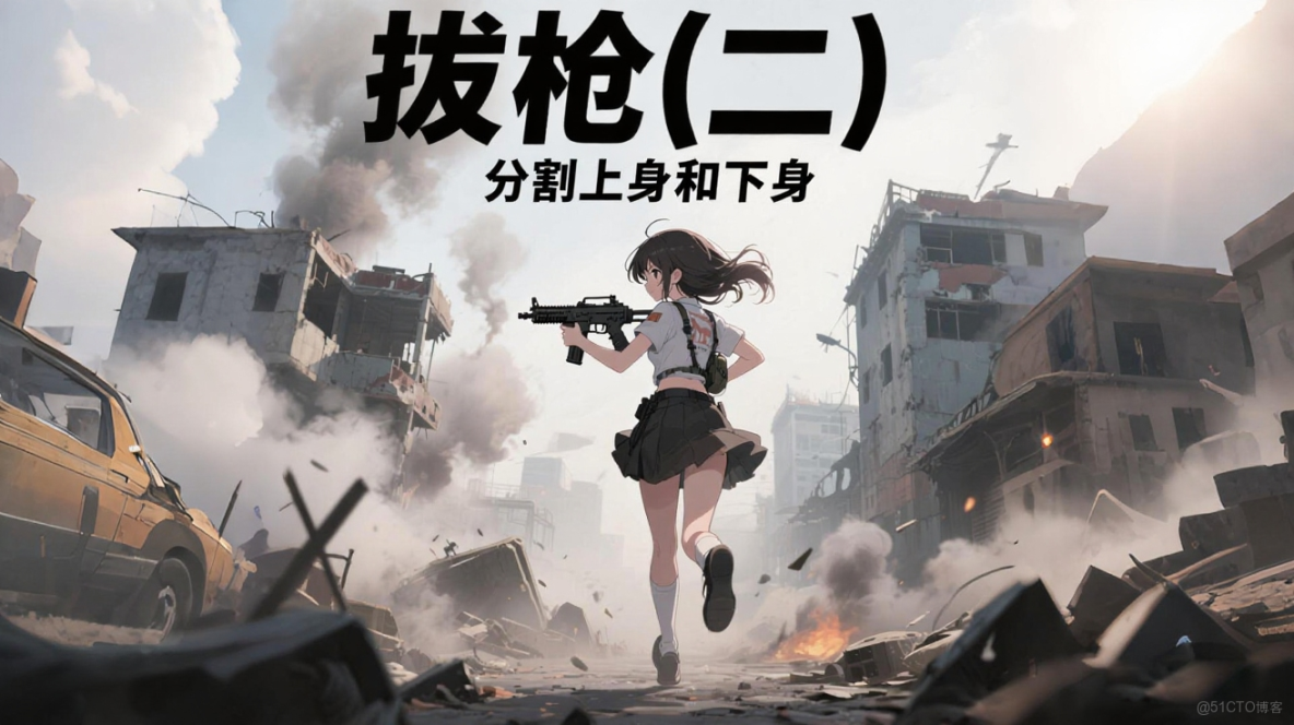 【Unity3D實例-功能-拔槍】角色拔槍（二）分割上身和下身_遊戲開發