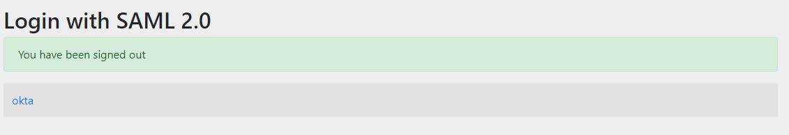 Okta 用户註銷成功