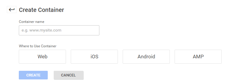 Google Tag Manager AMP Container