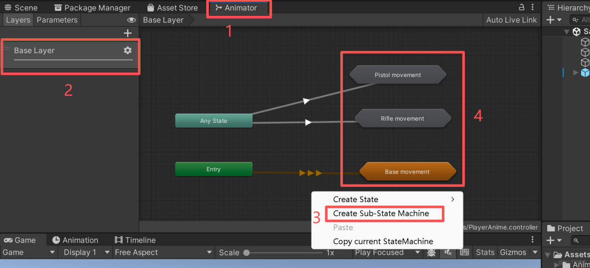 【Unity3D實例-功能-切換武器】切換武器（一）動畫配置_unity3d_04