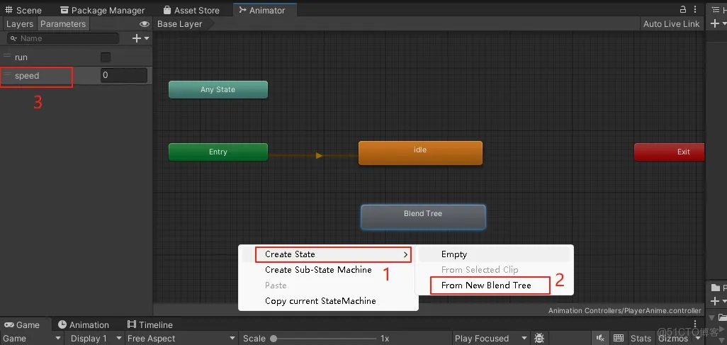 【Unity3D實例-功能-移動】角色行走和奔跑的相互切換_unity_05
