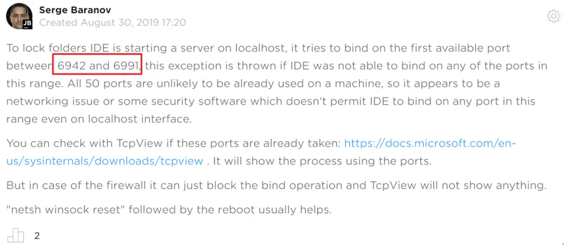 idea啓動端口占用相關描述