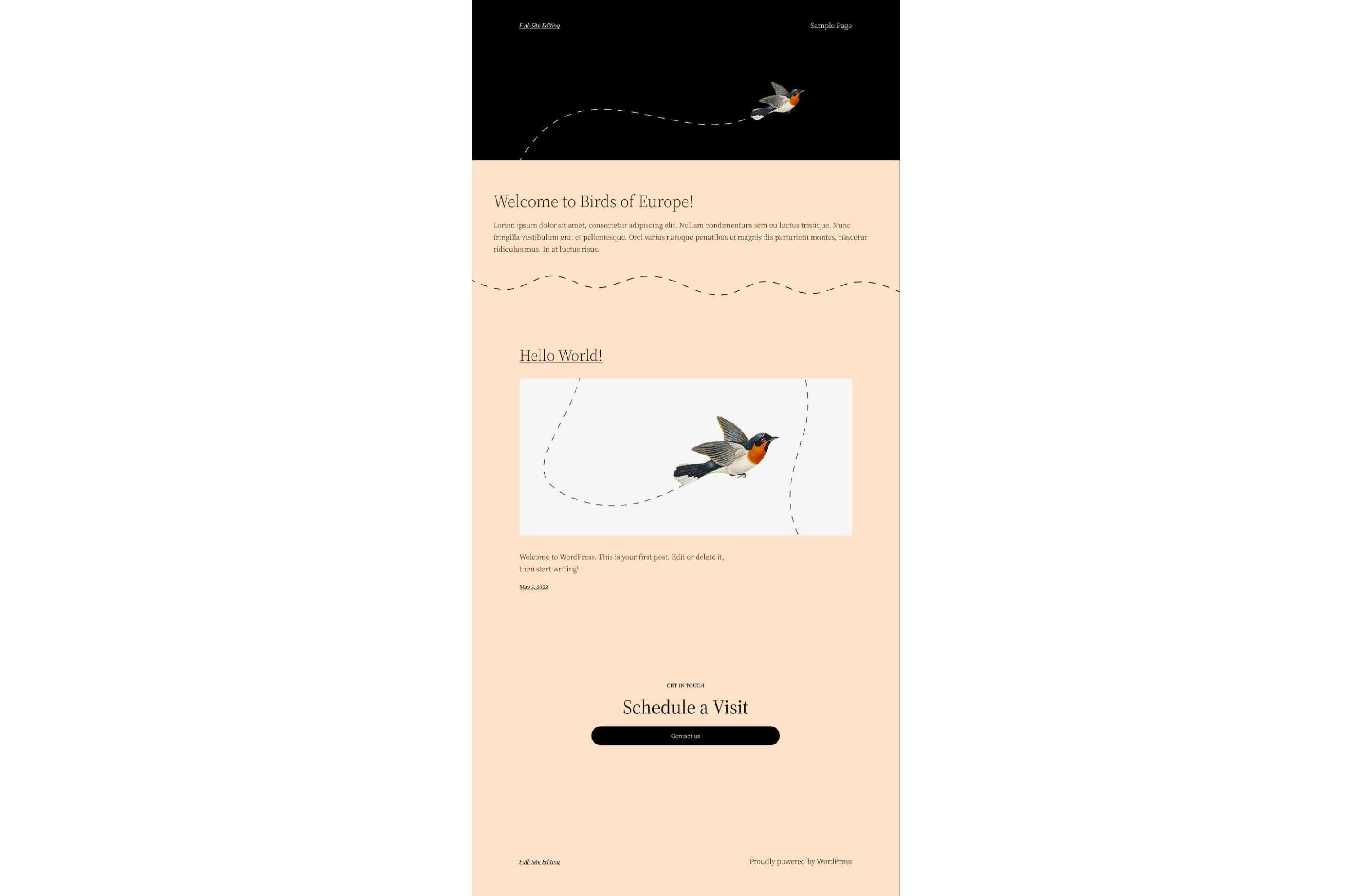 A screenshot of a template