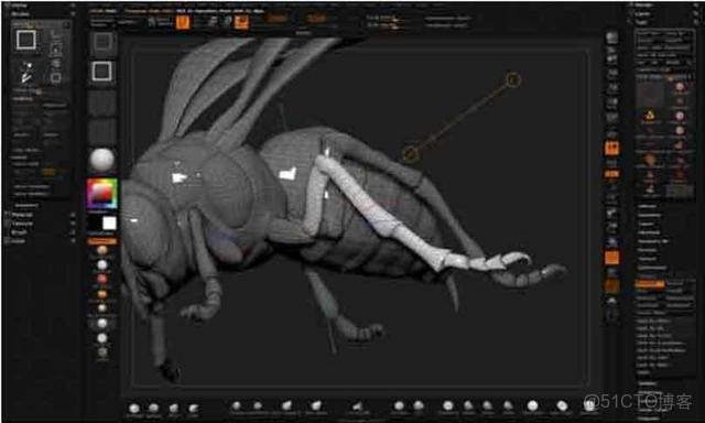 zbrush如何將某一側雕刻細節鏡像到另一側_建模_04