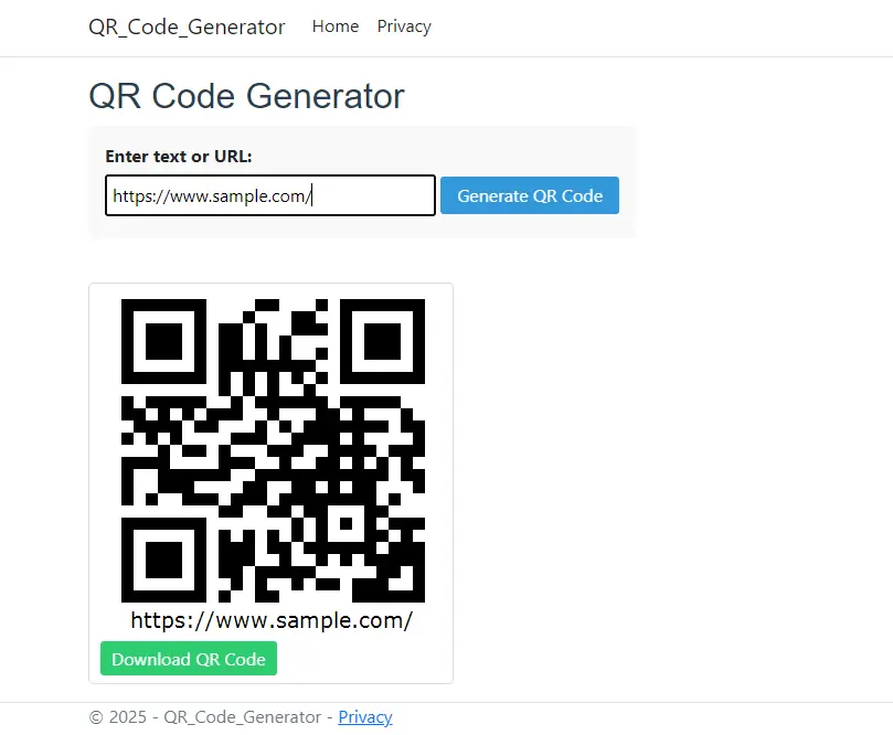 ASP.NET 生成二維碼示例