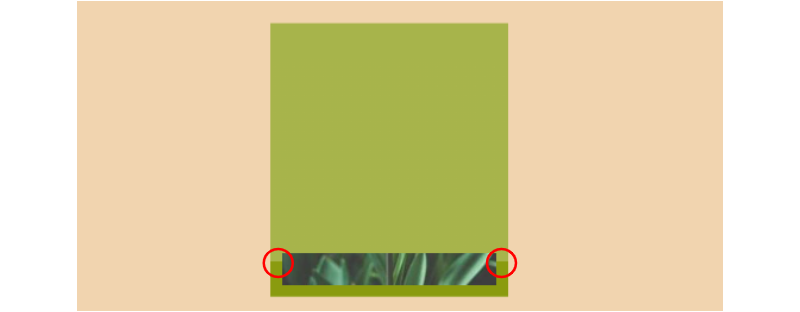 Capturing the overlay mid-slide and highlighting where the border and overlay intersect