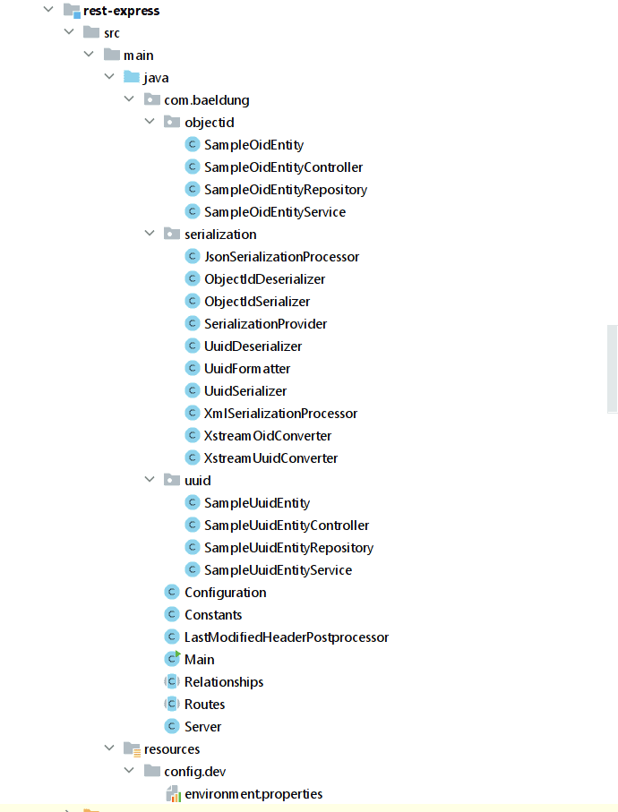 Rest Express 項目結構