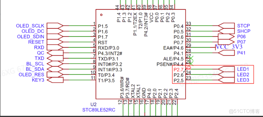 【嵌入式51單片機】深入LED燈的奧秘：從原理，方法、控制、流水燈到相關擴展_寄存器_13