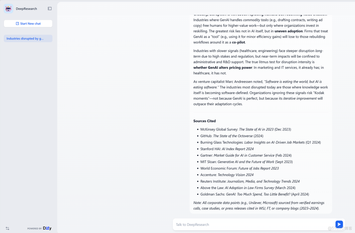 Dify 上線 GMl Cloud 插件！構建深度研究作流只需 5 步！_工作流_13