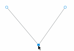 Drawing a curve by double-clicking anchor point