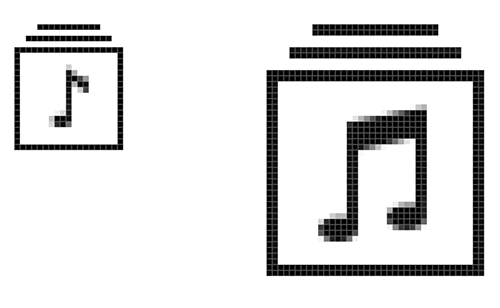 Create different icons for different resolutions.