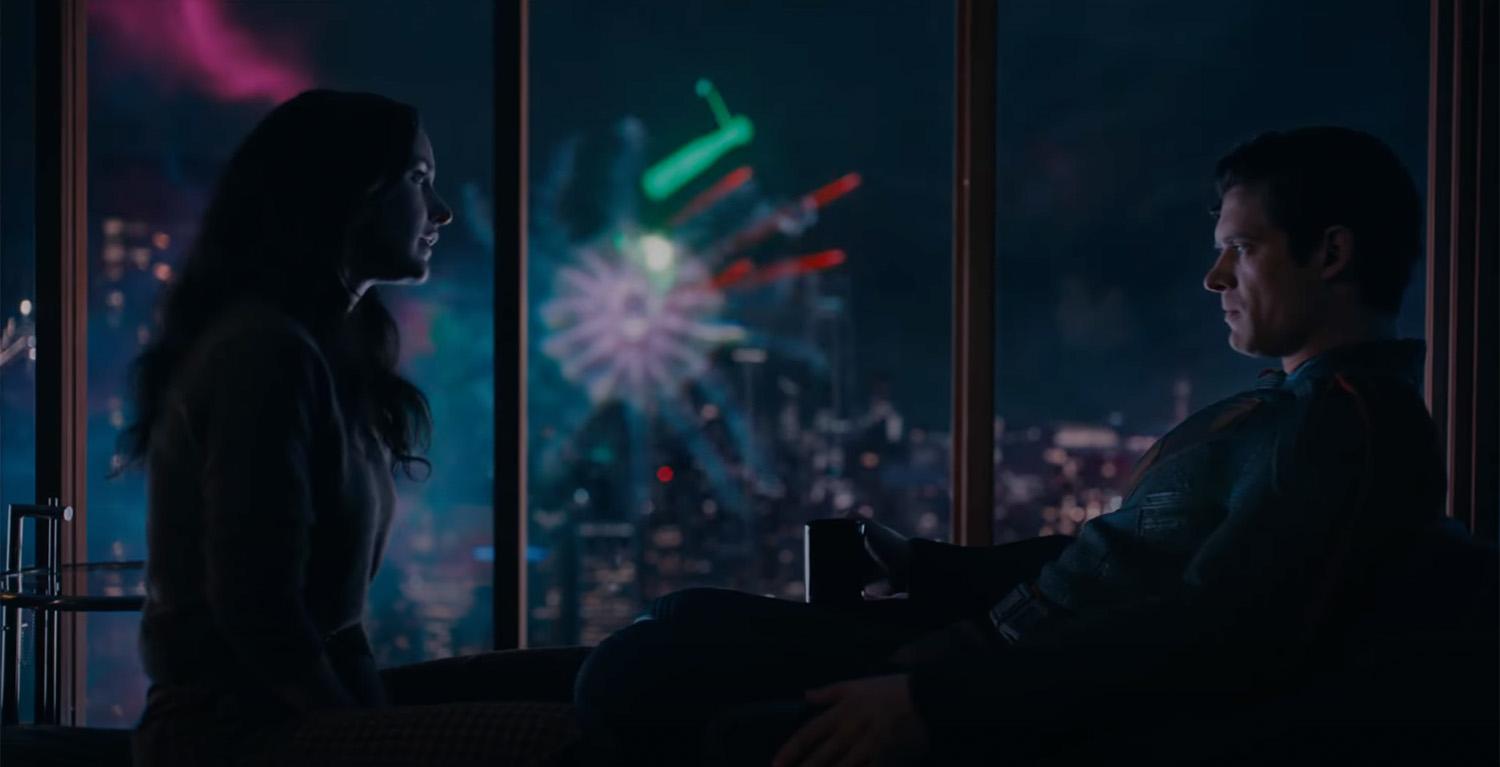 Heartfelt conversation disrupted by background gag in James Gunn’s Superman.