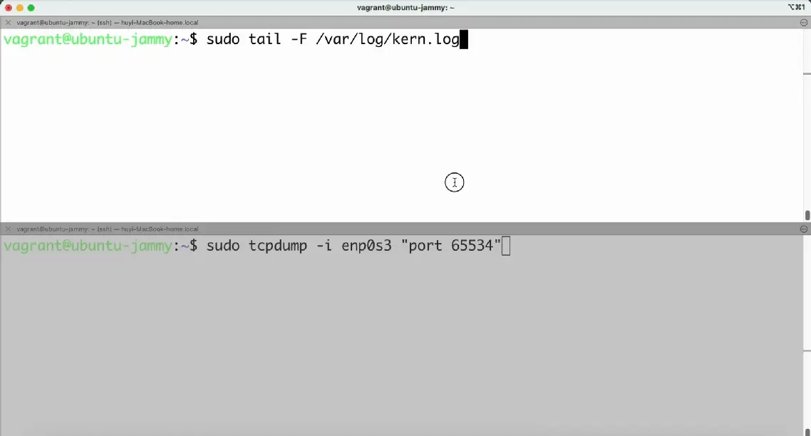 device enp0s3 entered promiscuous mode