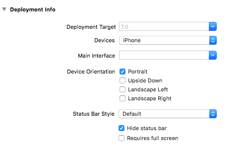 Final deployment info settings.